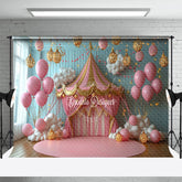 Lofaris Circus Tent Glitter Gold Lights Photography Backdrop